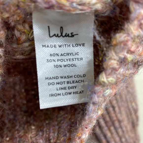 Lulus Wool blend Chunky knit Sweater Women’s Small Balloon Sleeve Boho Fall Cozy - Picture 4 of 10